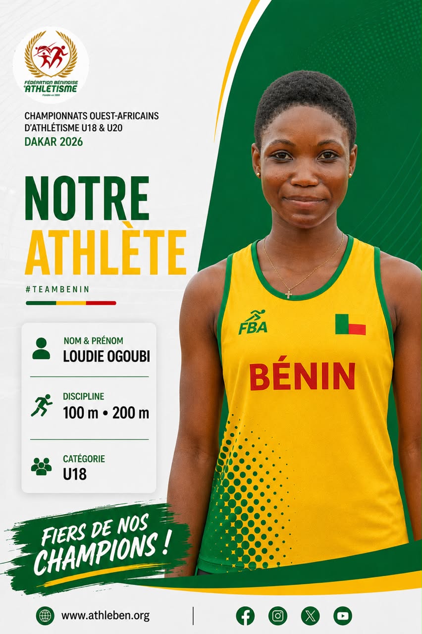 🇧🇯 𝗟𝗢𝗨𝗗𝗜𝗘 𝗢𝗚𝗢𝗨𝗕𝗜 – 𝗨𝗻𝗲 𝗷𝗲𝘂𝗻𝗲 𝘀𝗽𝗿𝗶𝗻𝘁𝗲𝘂𝘀𝗲 𝗲𝗻 𝗽𝗹𝗲𝗶𝗻𝗲 𝗽𝗿𝗼𝗴𝗿𝗲𝘀𝘀𝗶𝗼𝗻